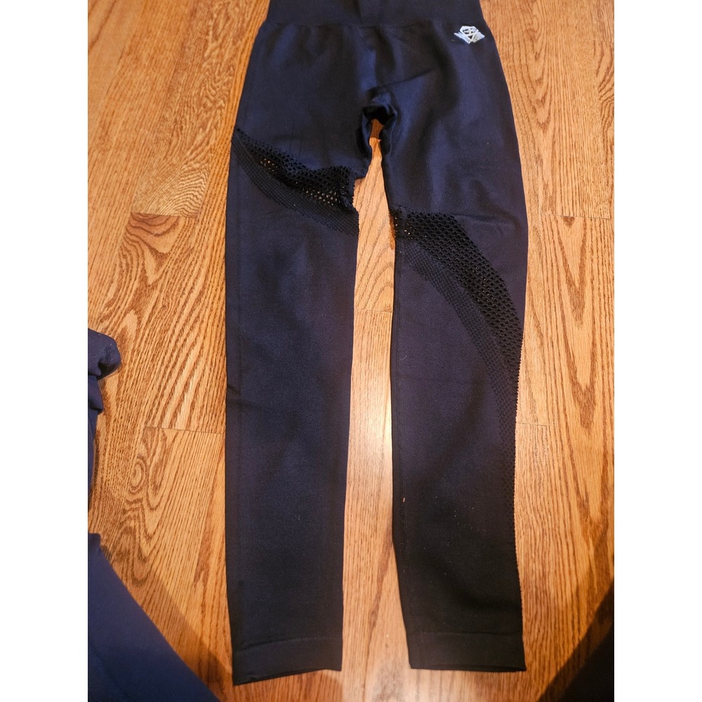 Body Engineers Engineered Life Black Mesh Seamless High Waisted Leggings Small